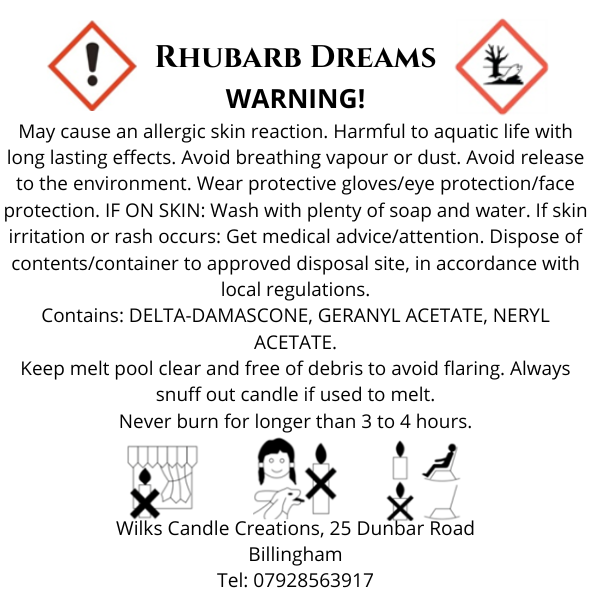 Rhubarb Dreams Scented Candle image 1