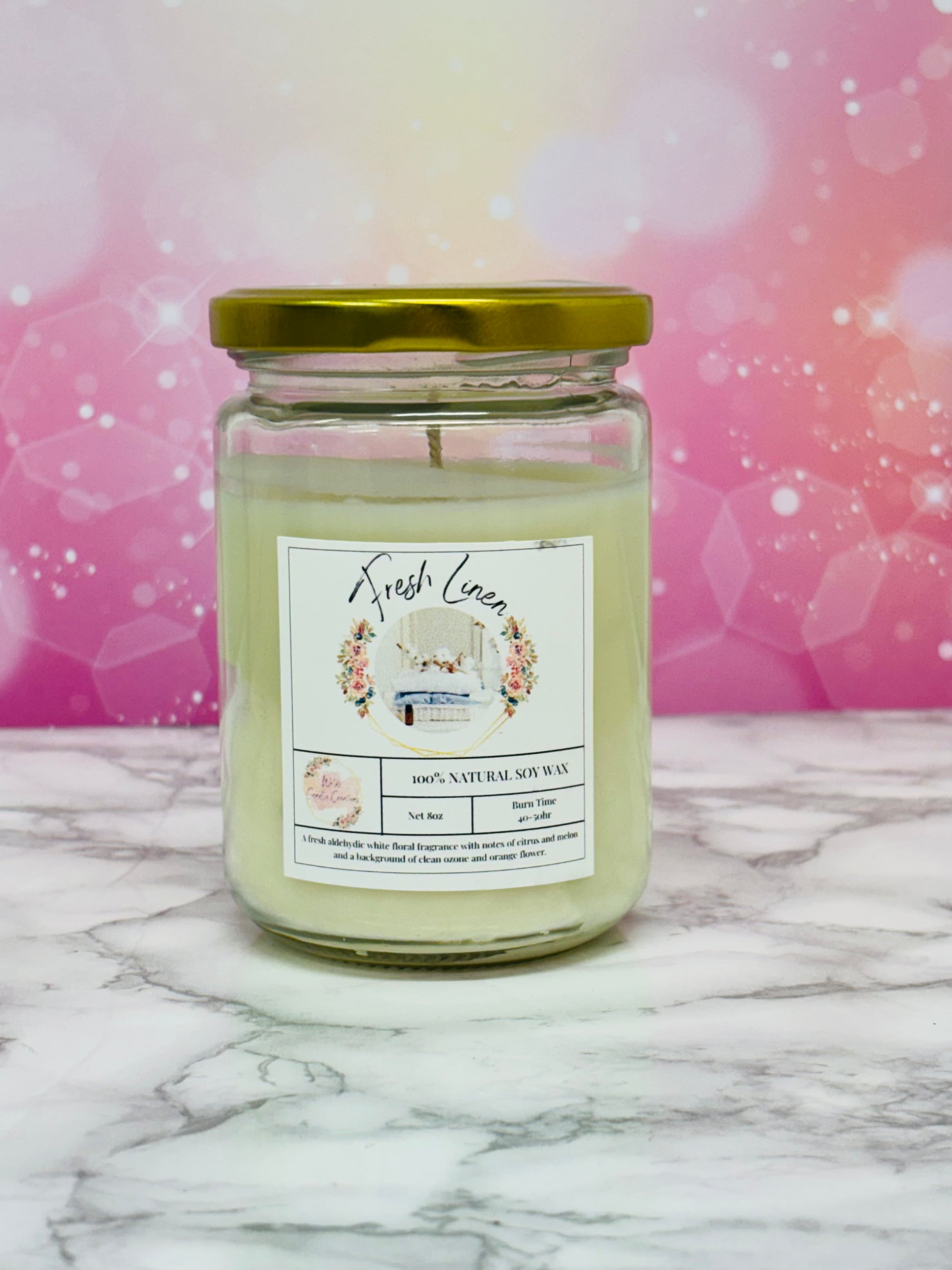 Fresh Linen Scented Candle image 0