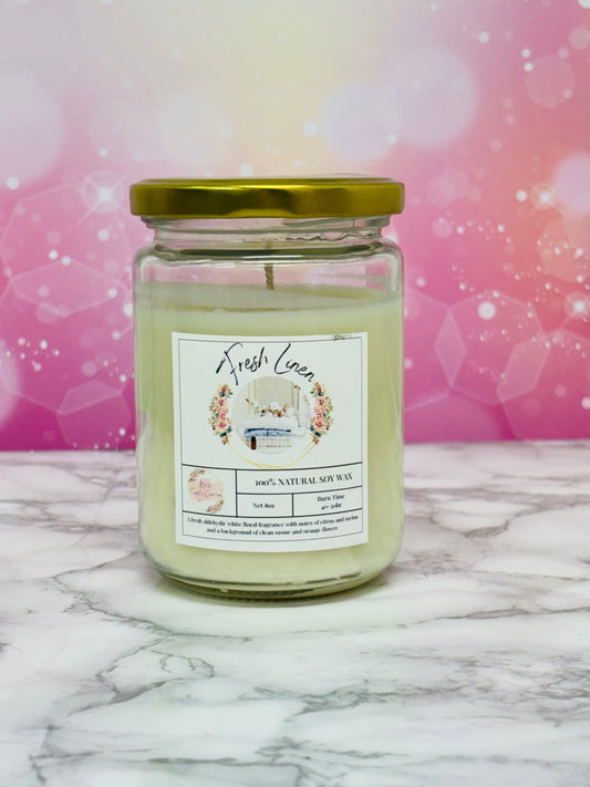 Fresh Linen Scented Candle image 0