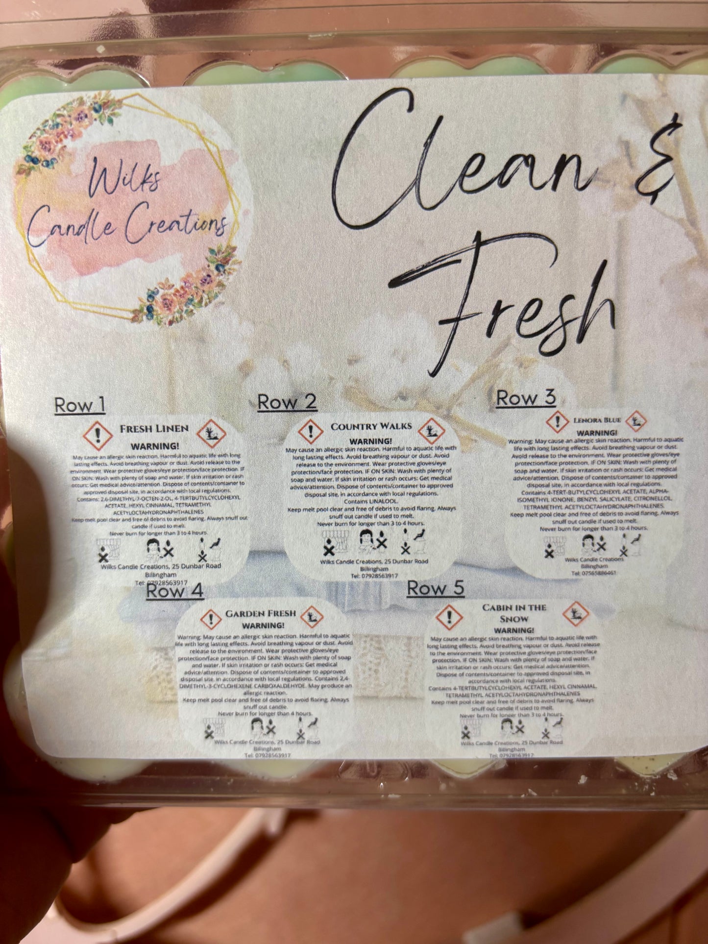 🌸 Clean & Fresh Wax Melt Collection