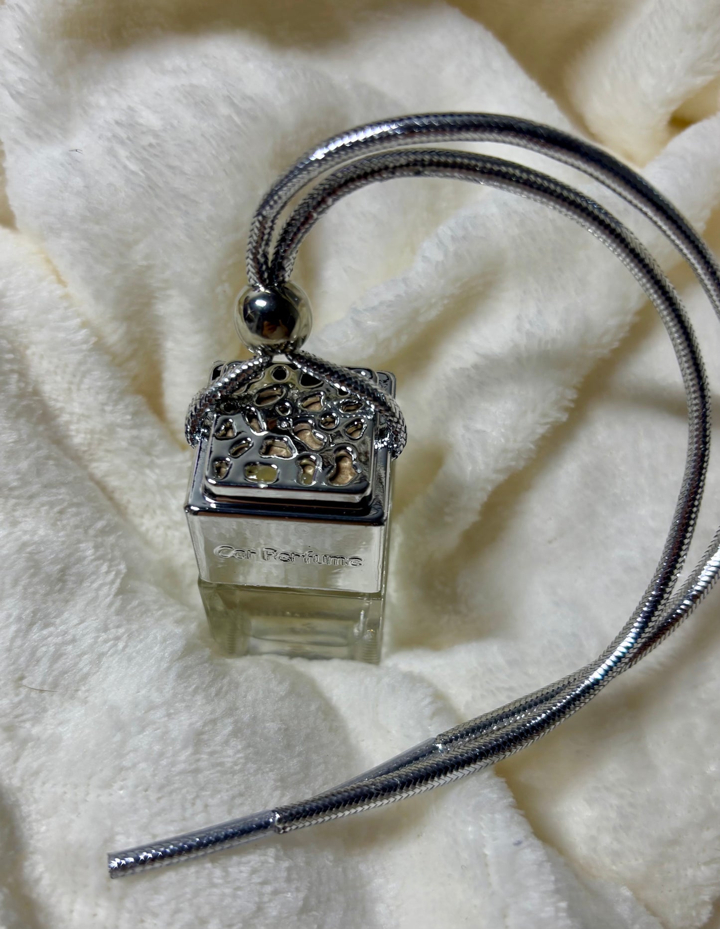 Luxury Car Diffuser | Square Glass Bottle with Silver Cork Lid | Long-Lasting Fragrance
