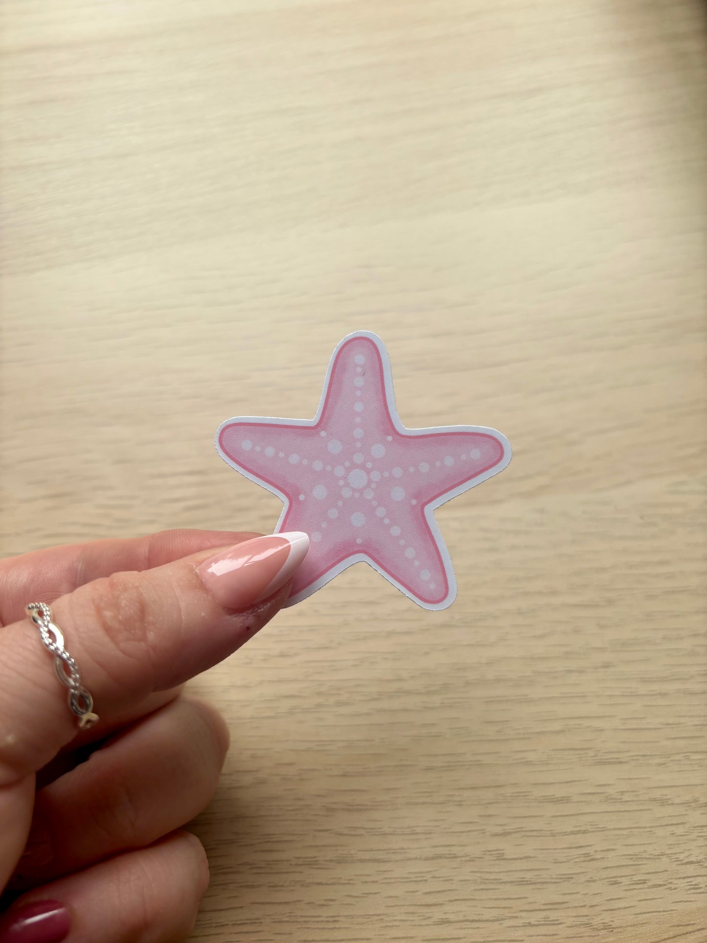 Pink Starfish Vinyl Sticker