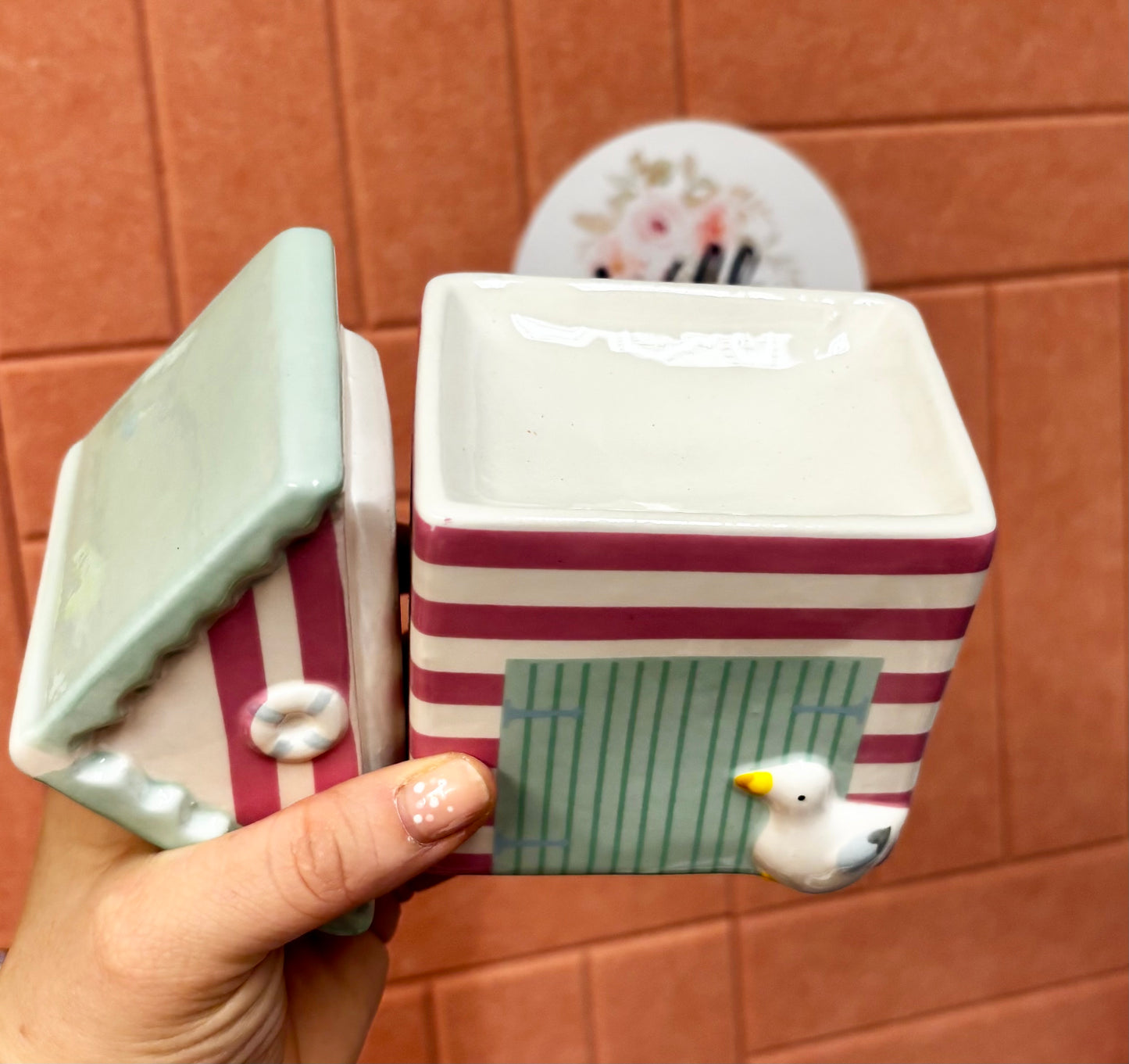 Seaside Beach Hut Wax Melt Burner | Ceramic Wax Melt Warmer