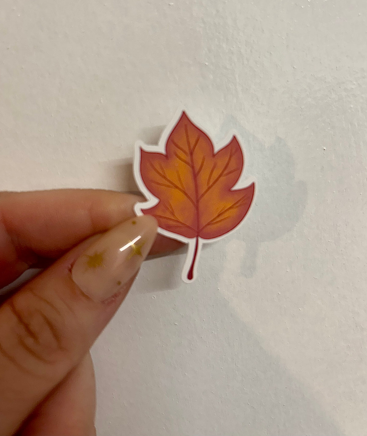 Autumn Leaf Die-Cut Sticker