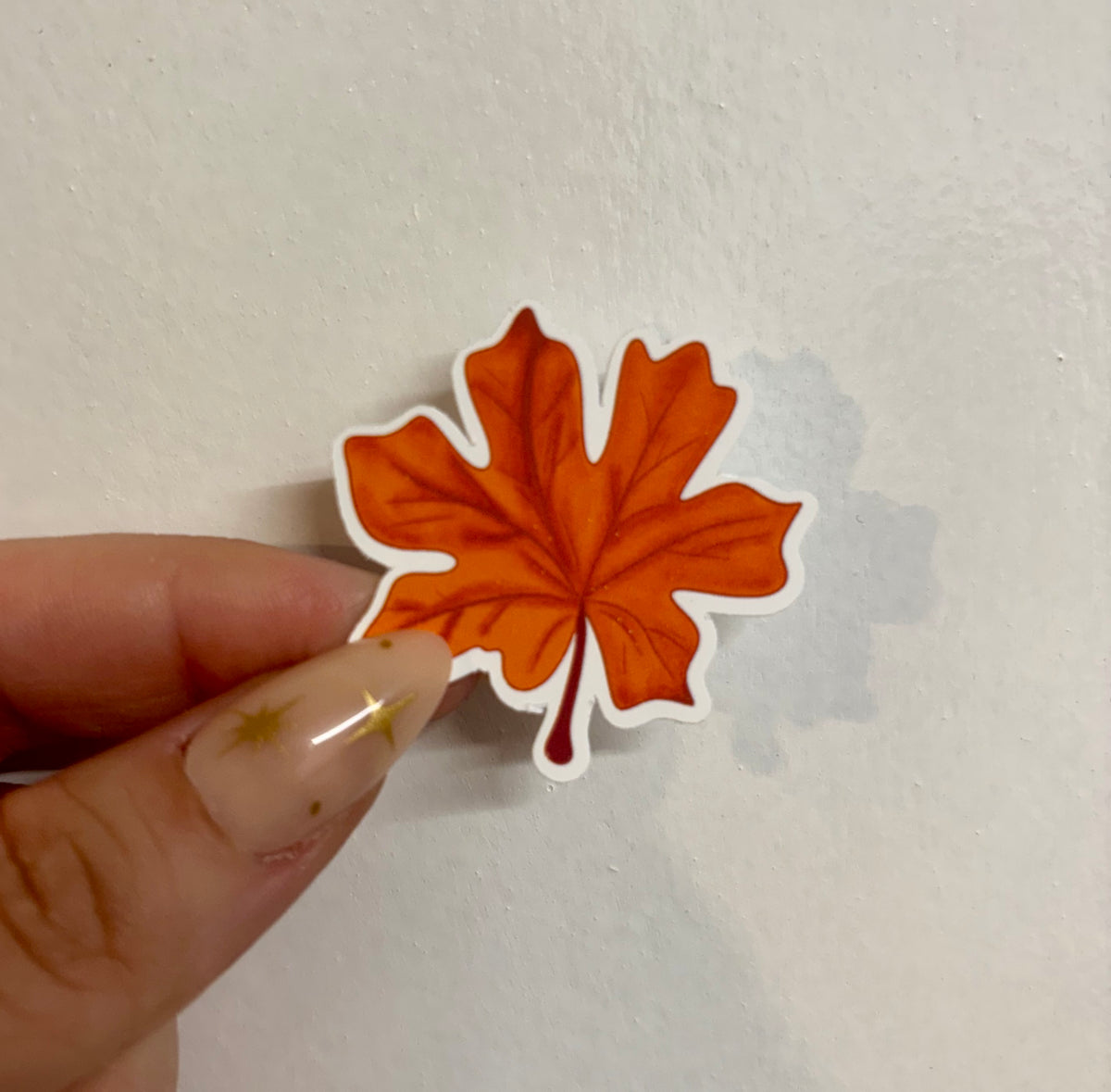 Autumn Maple Leaf Die-Cut Sticker