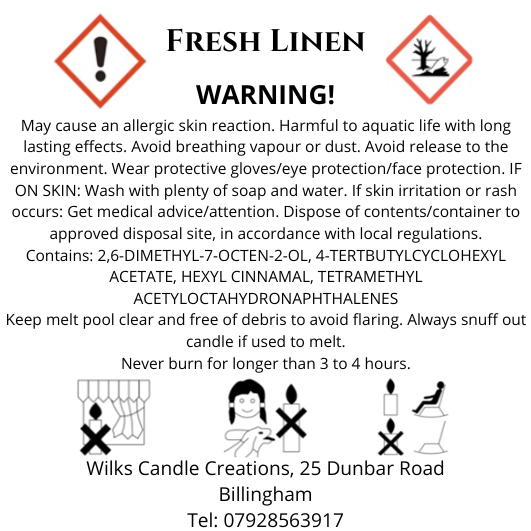 Fresh Linen Scented Candle image 1