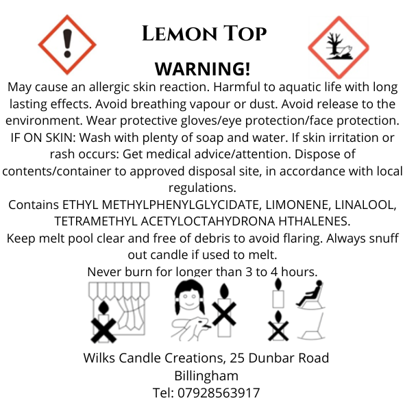 Lemon Top Scented Candle image 1