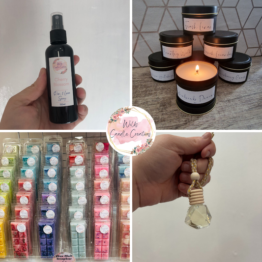 Big Mystery Scent Bundle – Candle, Wax Melt, Spray & Car Diffuser