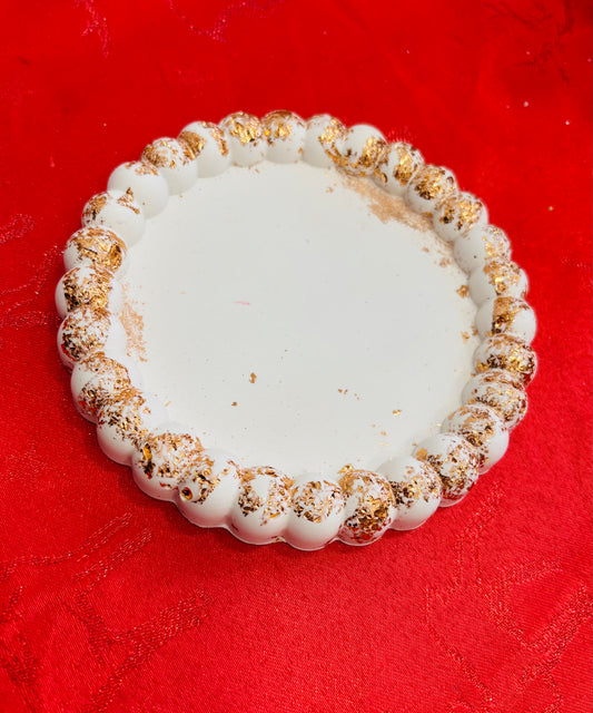Cream & Copper Bubble Tray image 0