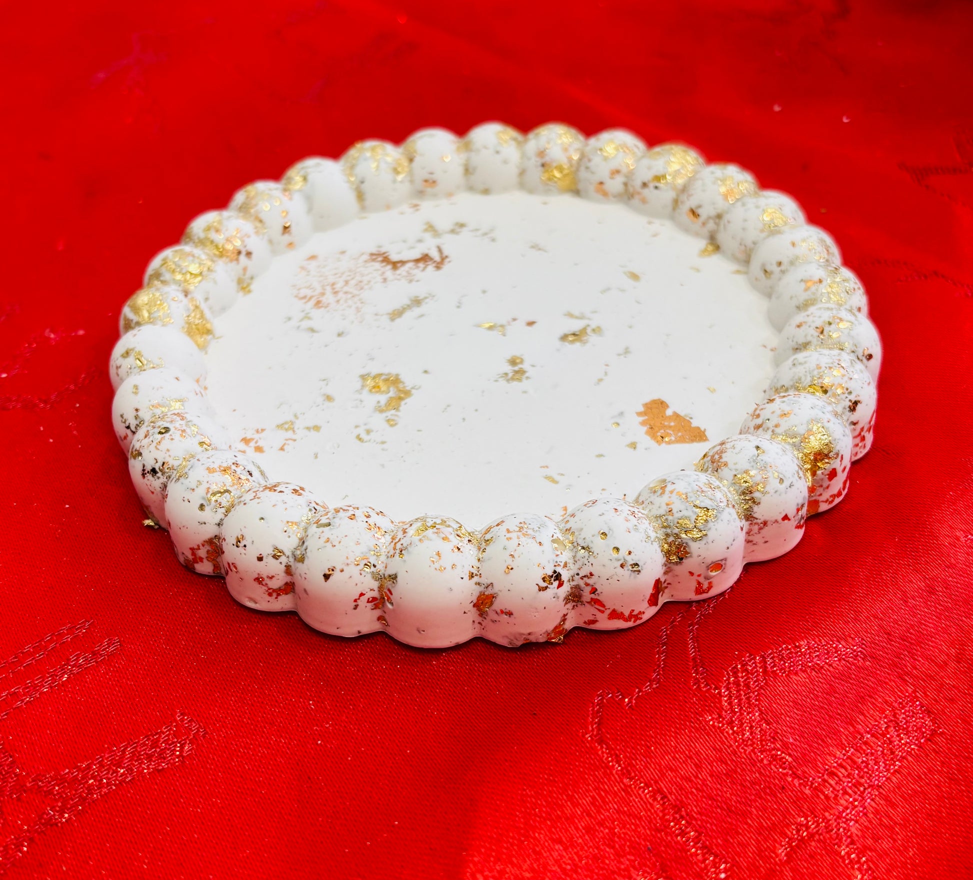 Cream & Gold Bubble Tray image 1