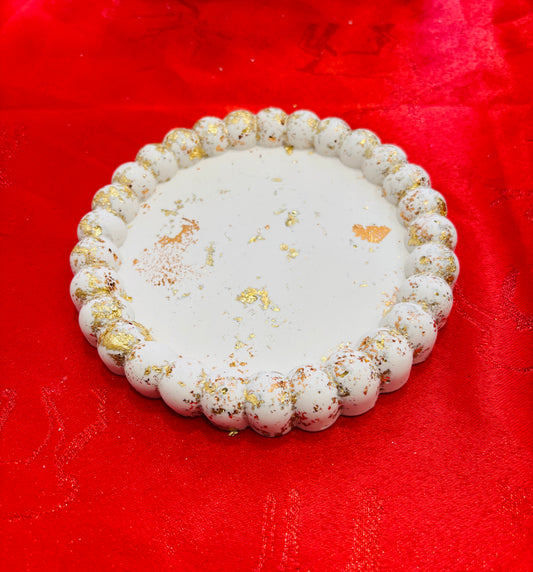 Cream & Gold Bubble Tray image 0