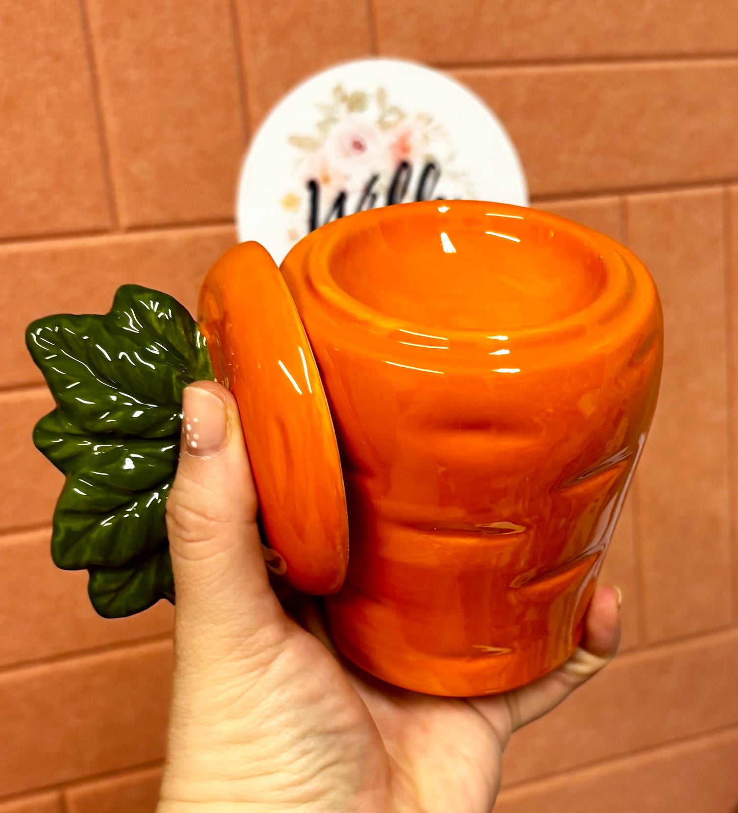 Carrot Wax Melt Burner With Lid | Ceramic Easter Wax Melt Warmer