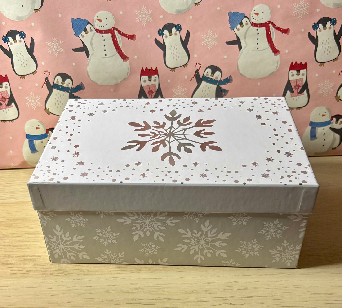 ❄️ White & Silver Christmas Gift Box – Luxury Handmade Candle & Wax Melt Gift Set