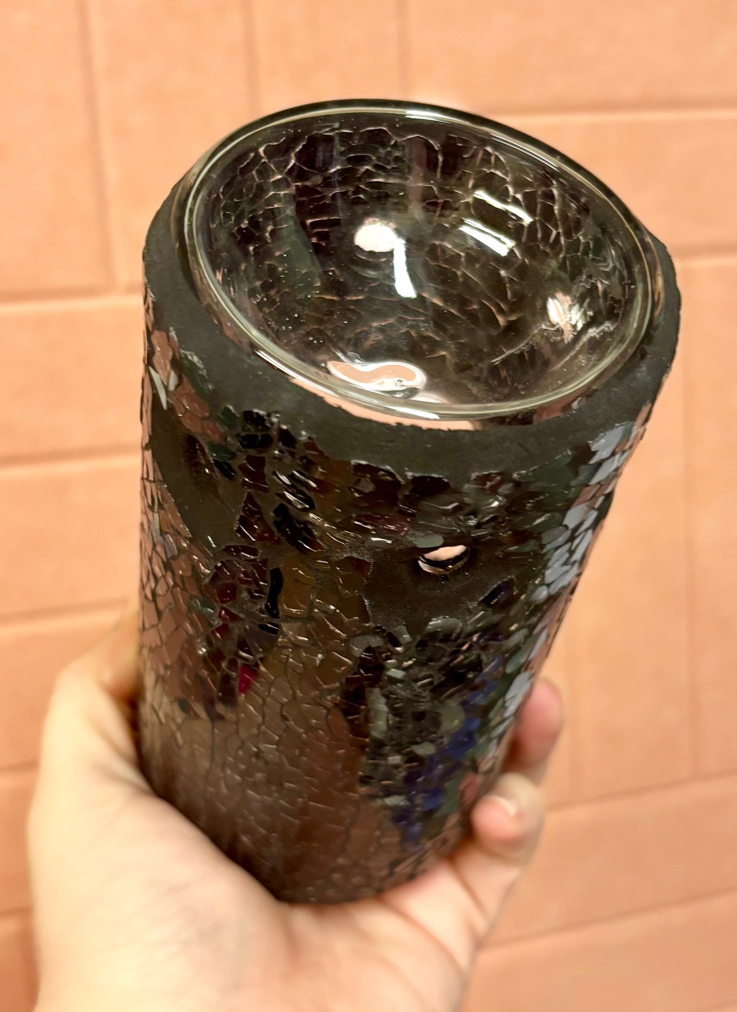 Mosaic Glass Wax Melt Burner | Crackle Effect Wax Melter
