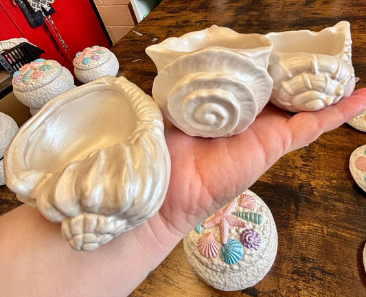 Under the Sea Shell Trio | Handmade Decorative Candle Set