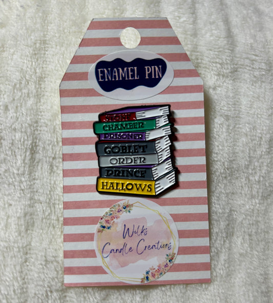 Book Stack Enamel Pin – Wizarding World Inspired Badge