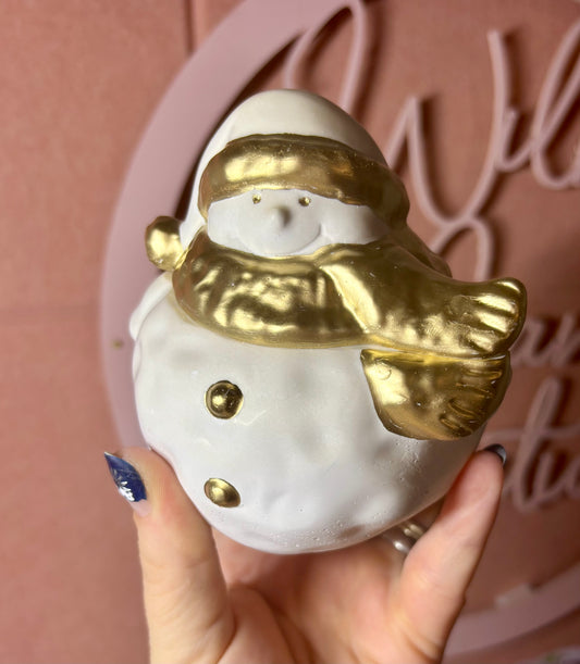 ⛄ Snowman Candle Pot – Handmade Christmas Candle | Limited Edition Holiday Decor