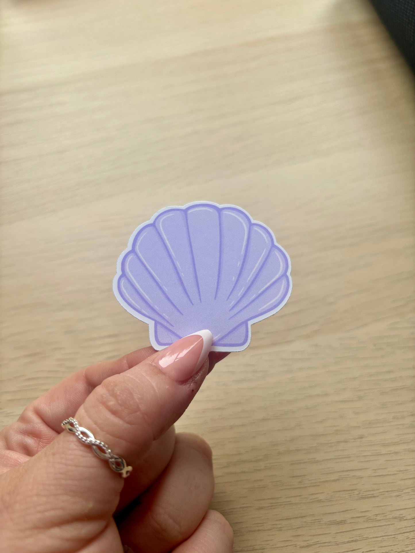 Lilac Clam Shell Vinyl Sticker