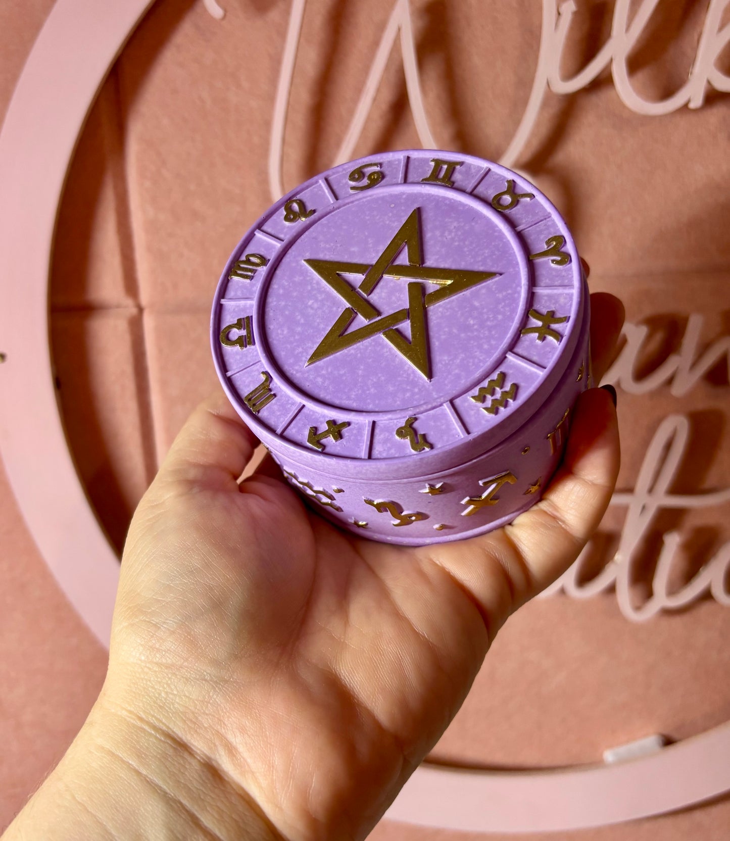 🔮 Perfectly Imperfect Purple Zodiac Trinket Box – Seconds Sale