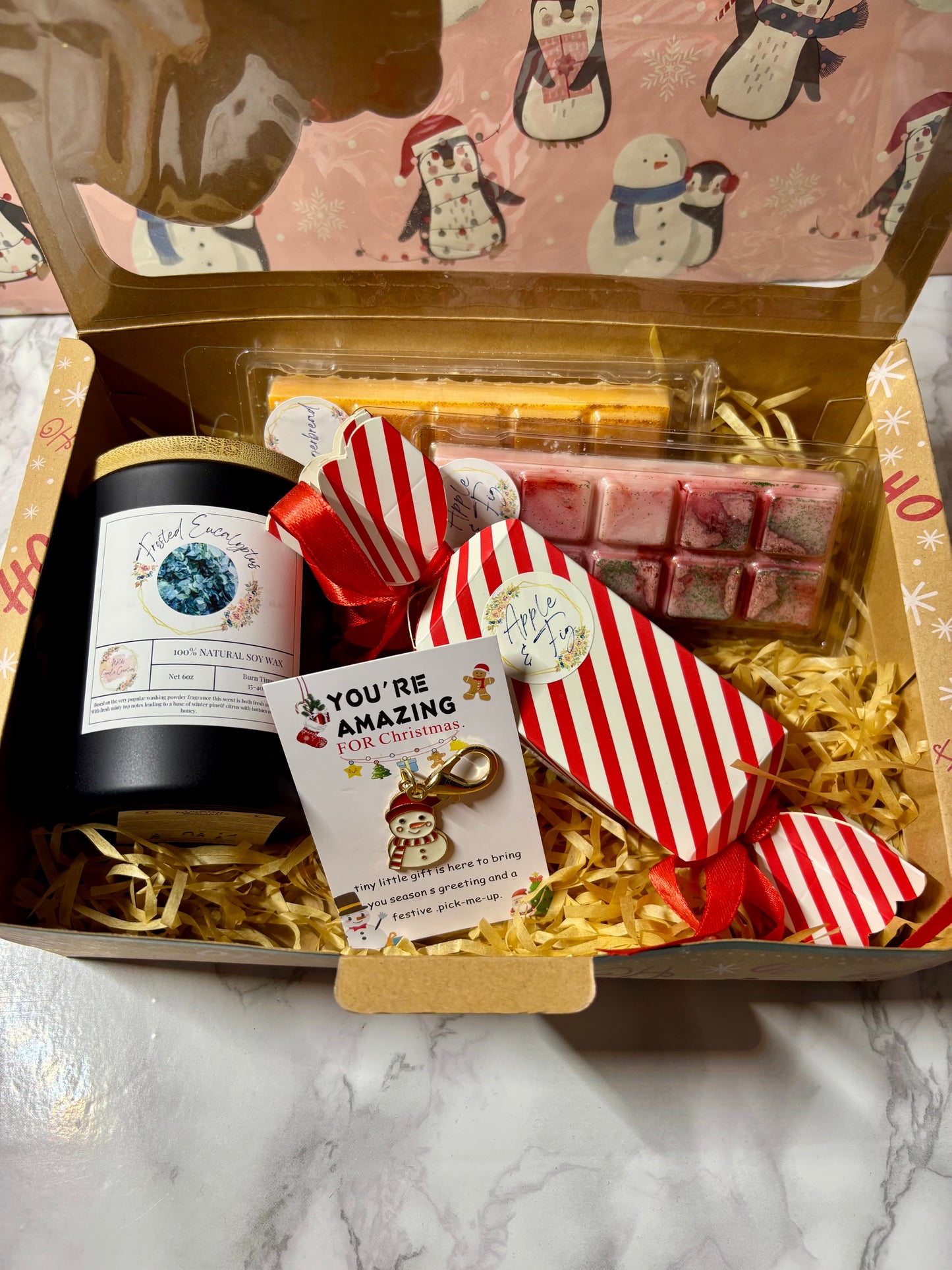 🎁 Christmas Gift Box – Handmade Candle & Wax Melt Gift Set