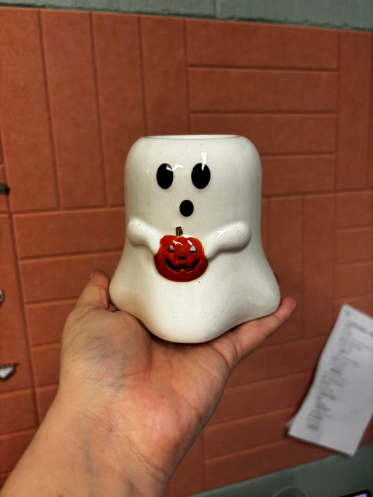 Ghost Halloween Wax Melt Burner | Ceramic Pumpkin Ghost Wax Melter