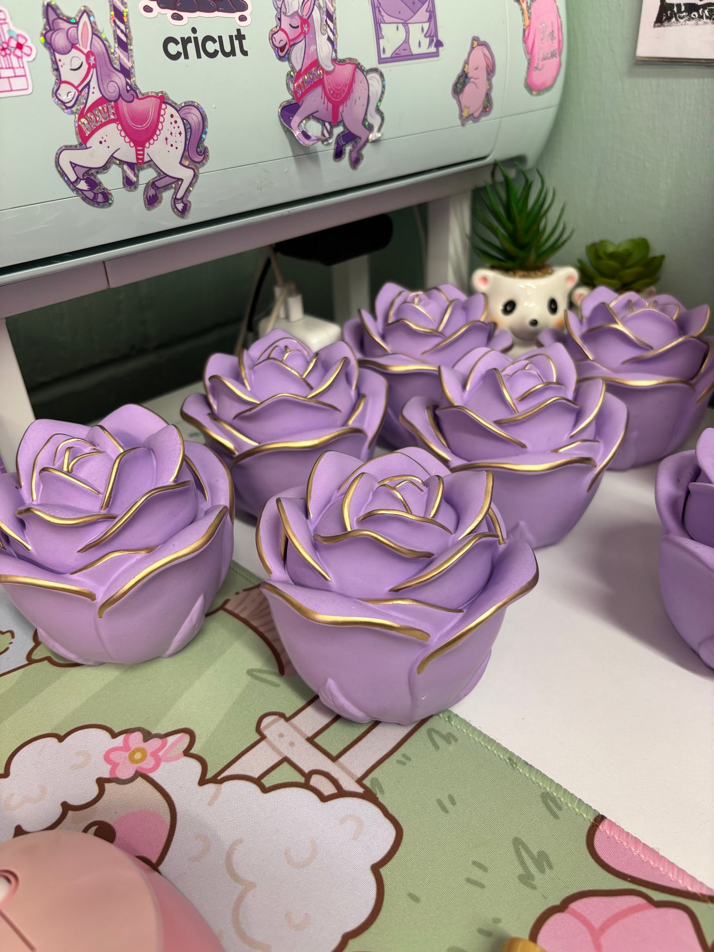 Fairytale Lilac Rose Candle Pot | Limited Edition Handmade Candle